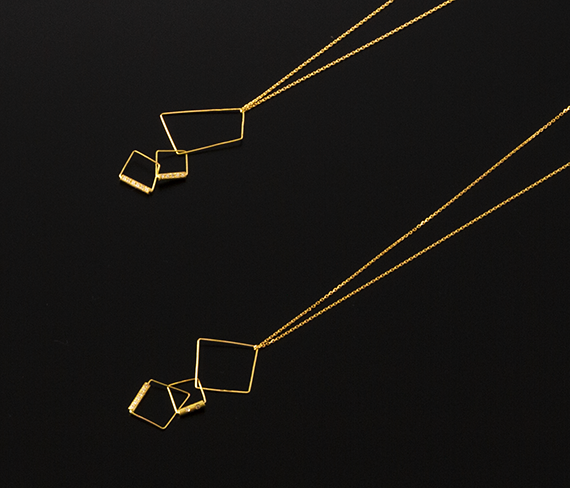 Mobile Necklace / Gold, Diamond